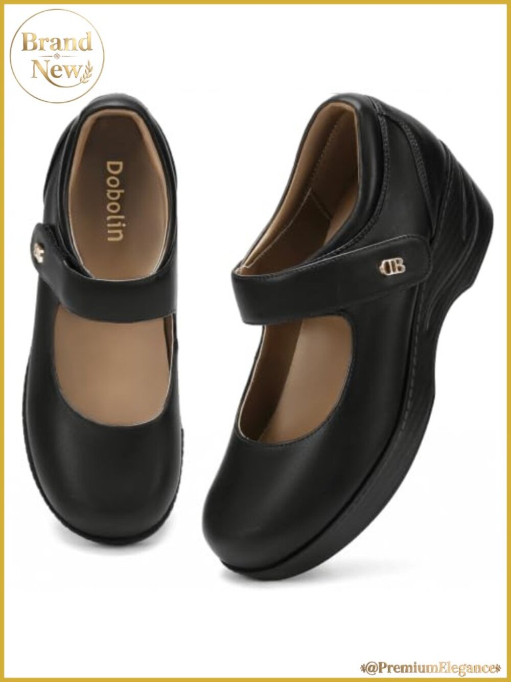Women's Dressy Mary Janes Pumps Faux Leather Arch Support Round Toe
